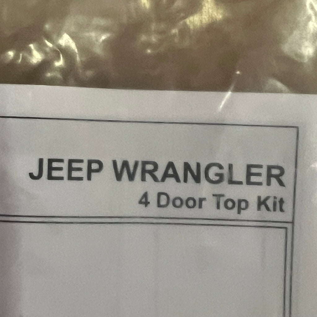 MOPAR Jeep Wrangler Soft Top Window Kit Sz 59" x 36" x 15" Black 82213651