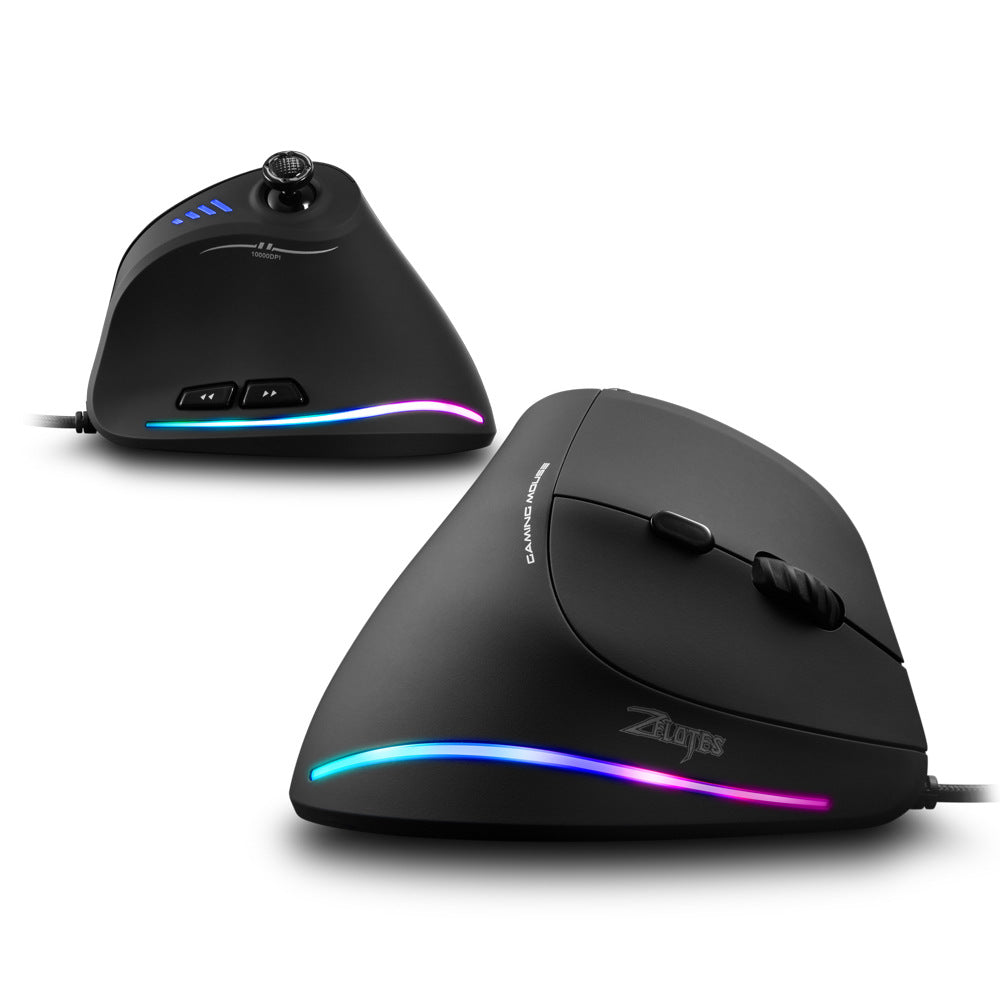 Master C18RGB Vertical Mouse Grip Ergonomic Joystick Game Wired Mouse Notebook Mouse