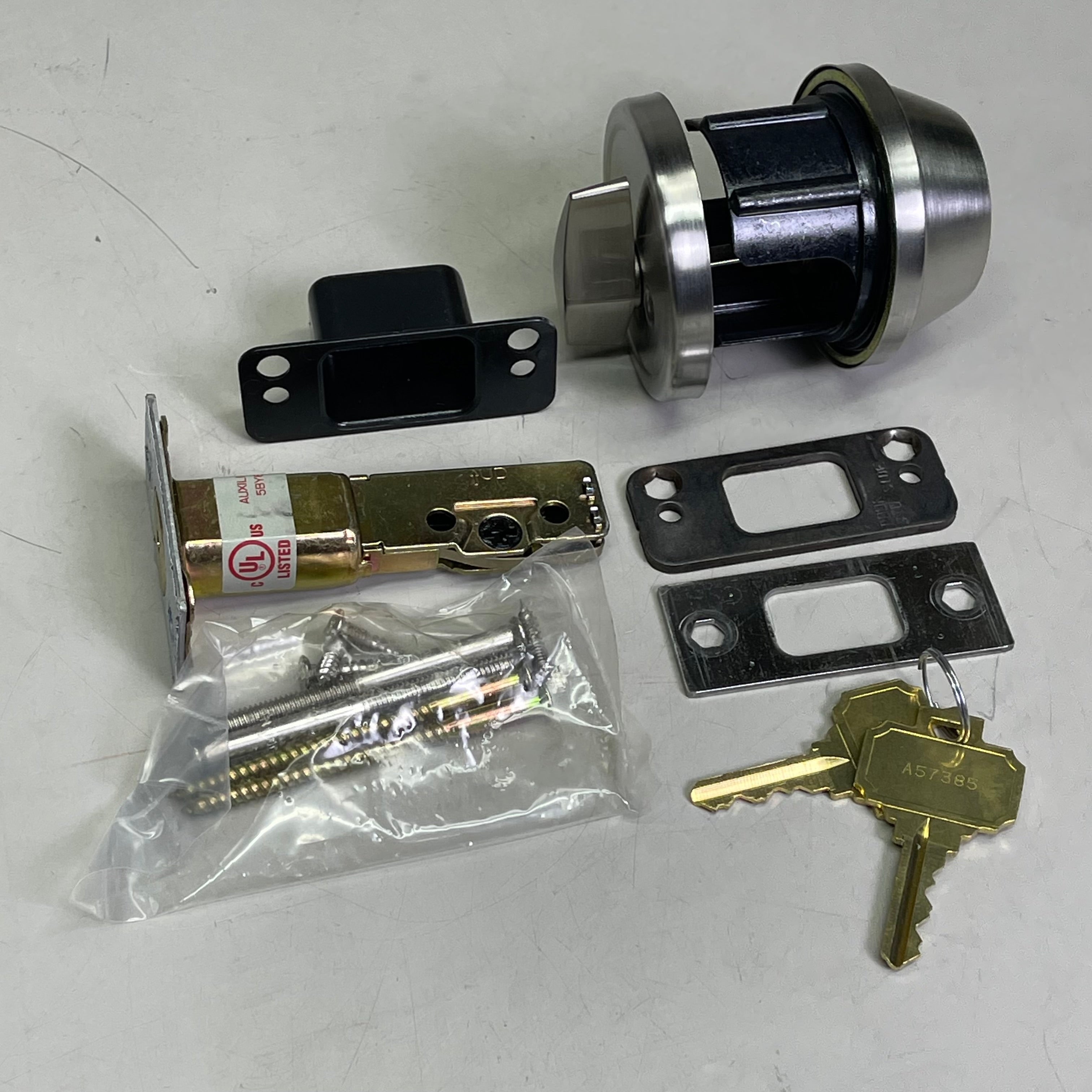 HAGER Deadbolt Satin Stainless Steel Grade 2 Cylinder Thumbturn 3215-32D