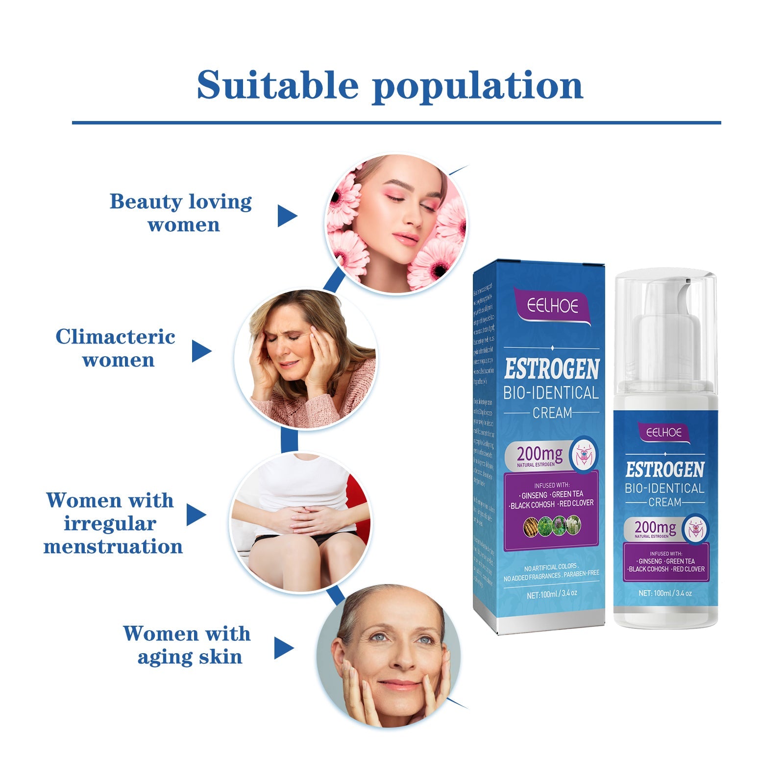 Menopause Soothing Cream, Tired Night Sweats And Mood Swings Reduce Menopause Care Cream For Women