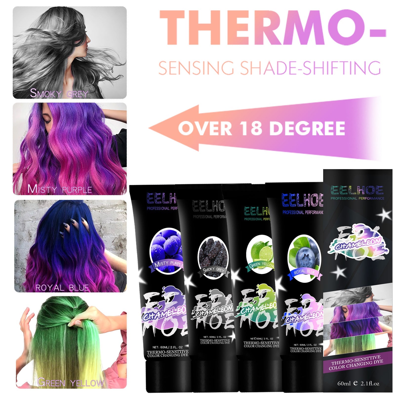 Gradient Hair Conditioner, No Damage To Hair And Scalp Easily Change Hair Color Hair Conditioner