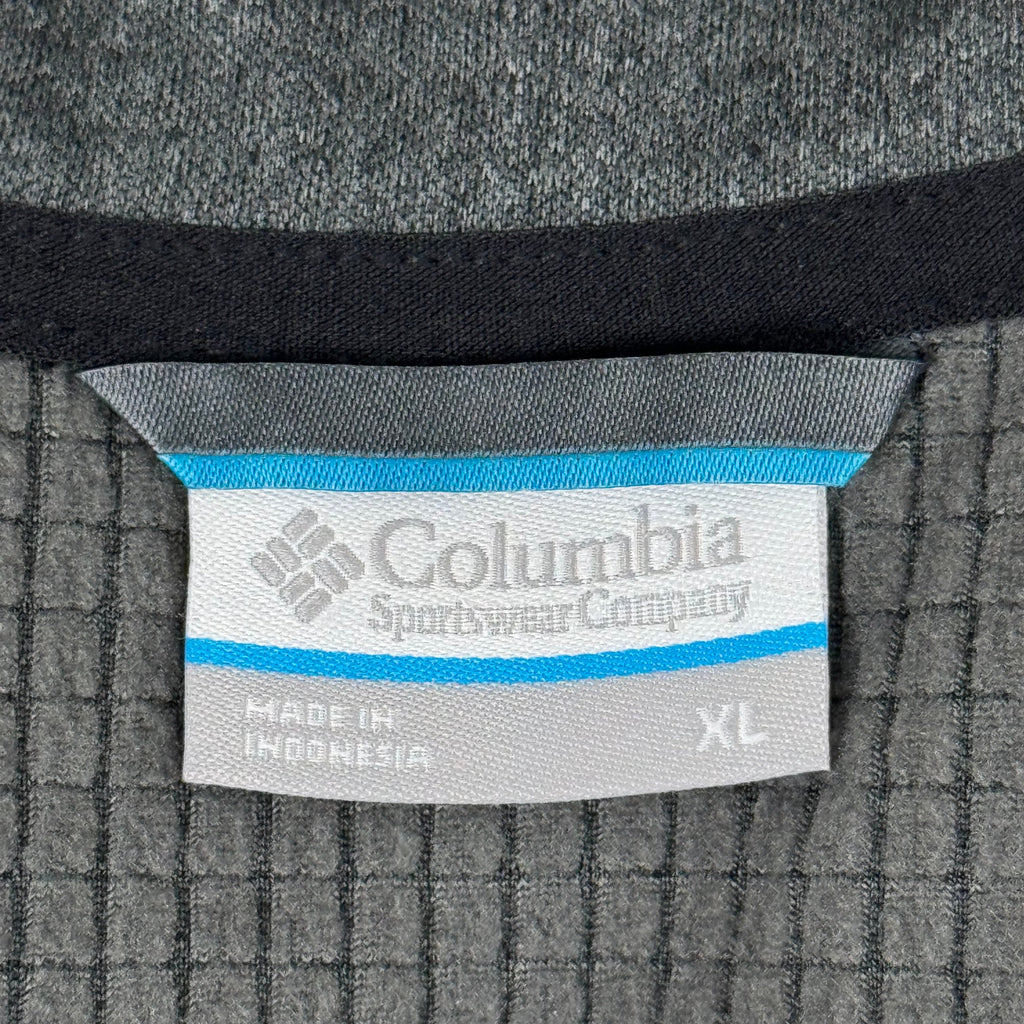 COLUMBIA Park View Fleece Half Zip Omni-Wick Men's Sz XL Blk Heather 1952201010