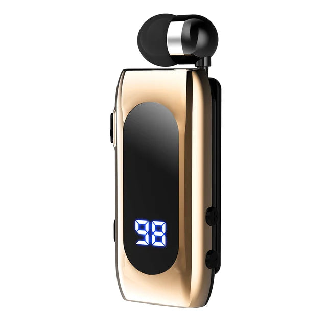 Business Sports Telescopic Cable Collar Clip 5.2 Smart Mini Bluetooth Earphones