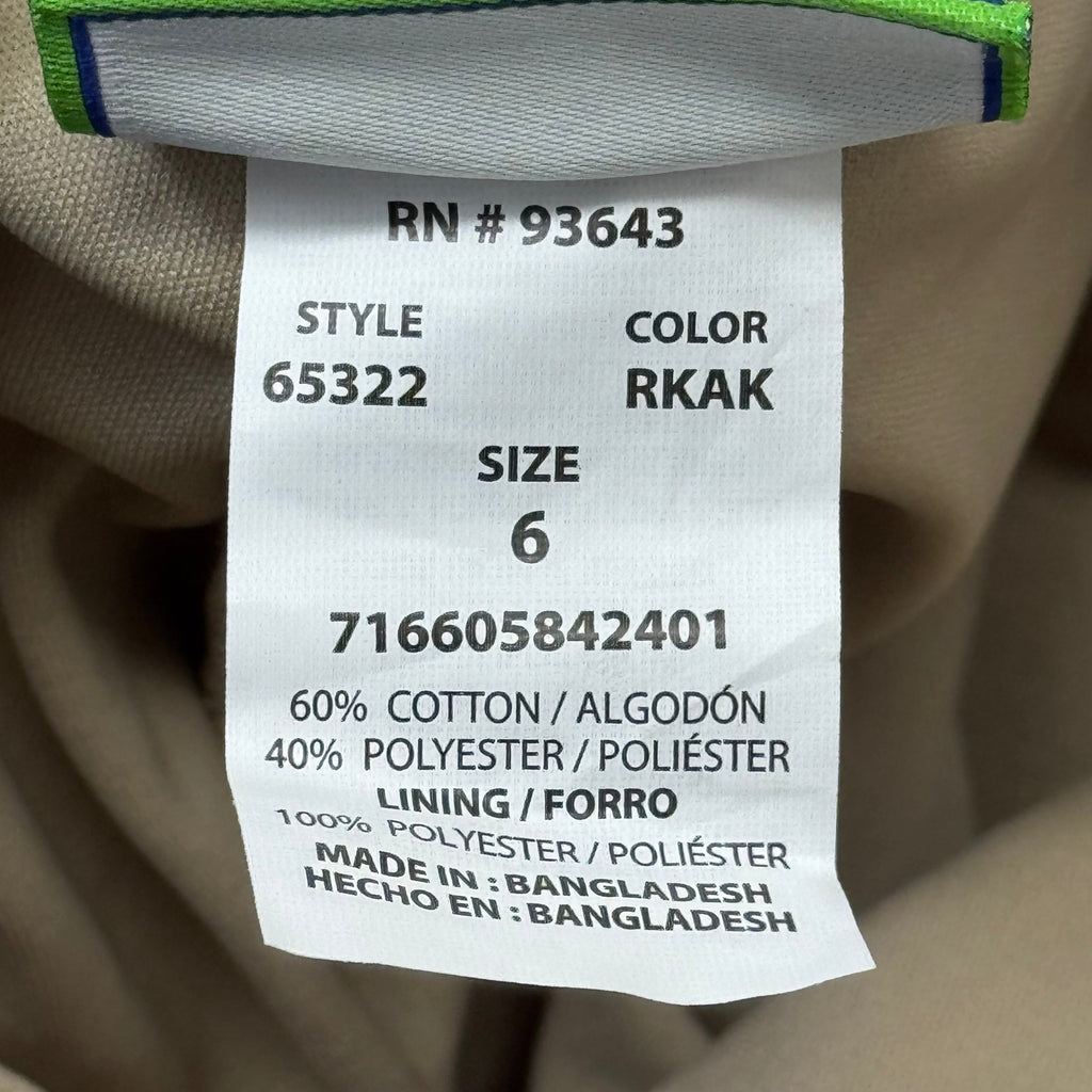 PLUSE UNIFORM (2 PACK) Girls Pleated Skirt w/ Built-in Shorts Youth Girl's Sz 6 Khaki