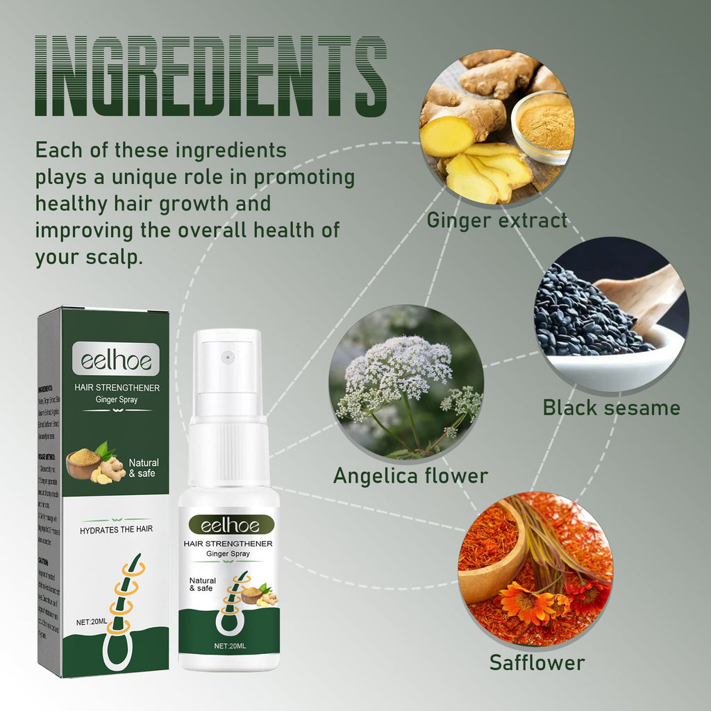 Ginger Dense Hair Spray Nourishes Hair Follicles, Prevents Hair Loss And Breaks, Moisturizes And Thickens Hair Spray