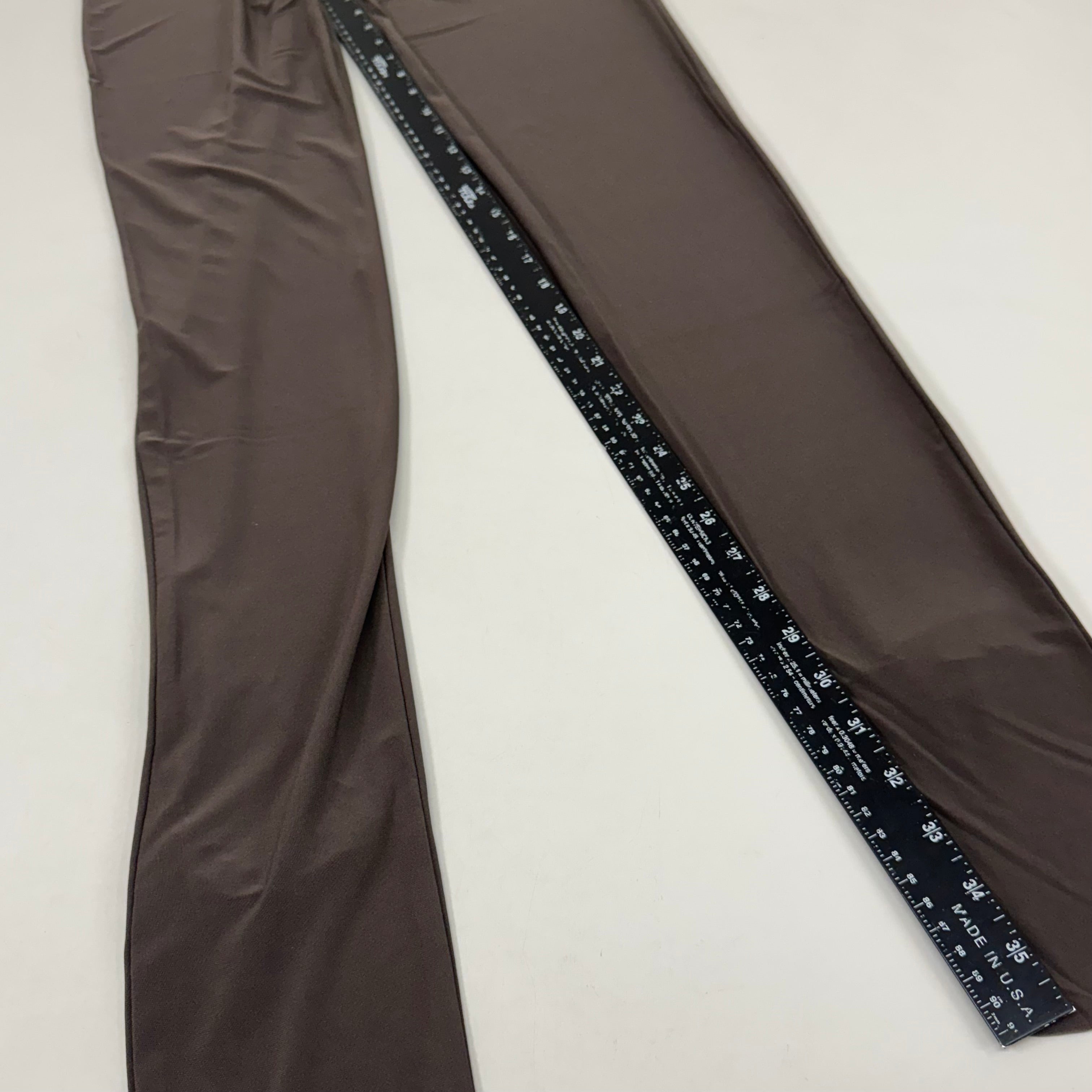NORMA KAMALI One Shoulder Snake Mesh Catsuit Footsie Women's Sz L/40 Chocolate