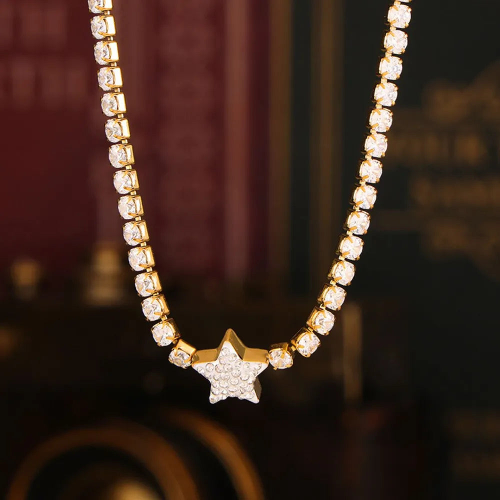 Pendant inlaid with zircon pendant necklace women's necklace high-end accessory