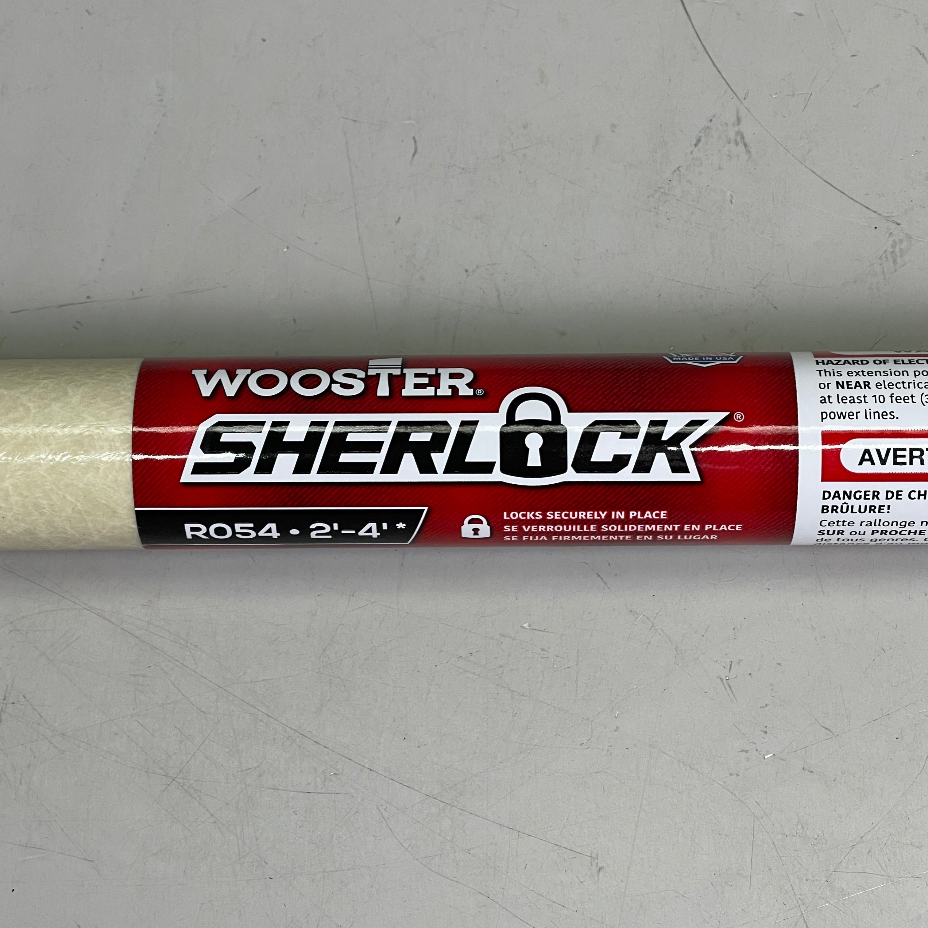 WOOSTER Sherlock Extension Pole Fiberglass Adjusts 6" Parts 2'-4' R054