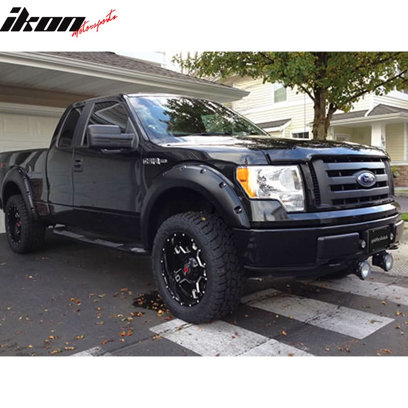 2009-2014 Ford F150 5.5 6.5 8Ft Bed Fender Flares Wheel Trim Cover 4PC