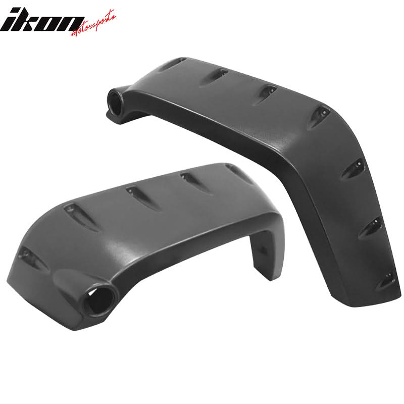 2007-2017 Jeep Wrangler JK 4DR Pocket Style Black Fender Flares ABS