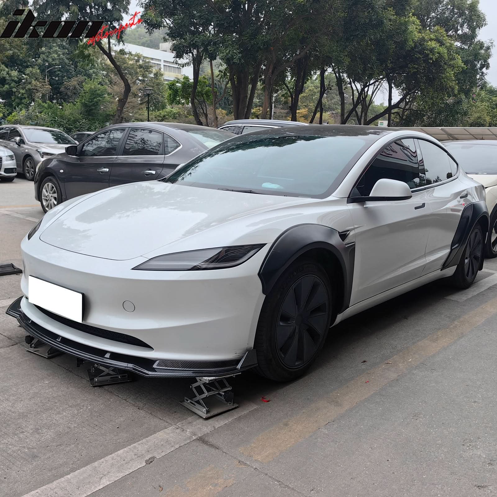 2017-2024 Tesla Model 3 IKON Fender Flares Sanded Wheel Cover ABS 6PCS