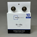 MAINSTAYS(10 PACK) Traditional Cabinet Knobs 1" Screws 1-3/16 Dia Antique Brass