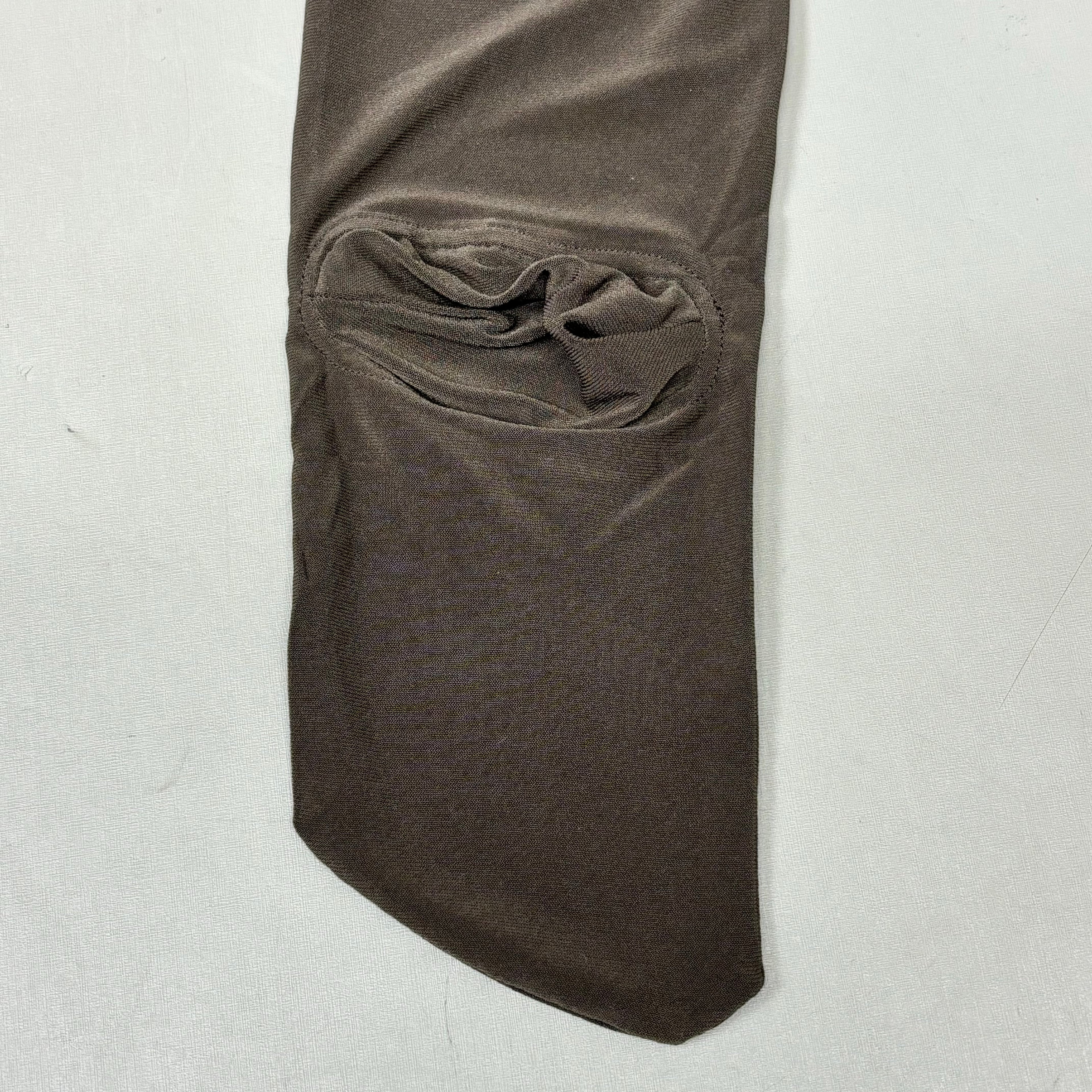 NORMA KAMALI Slim Fit Turtleneck Catsuit w/ Footsie Women's Sz S/36 Chocolate