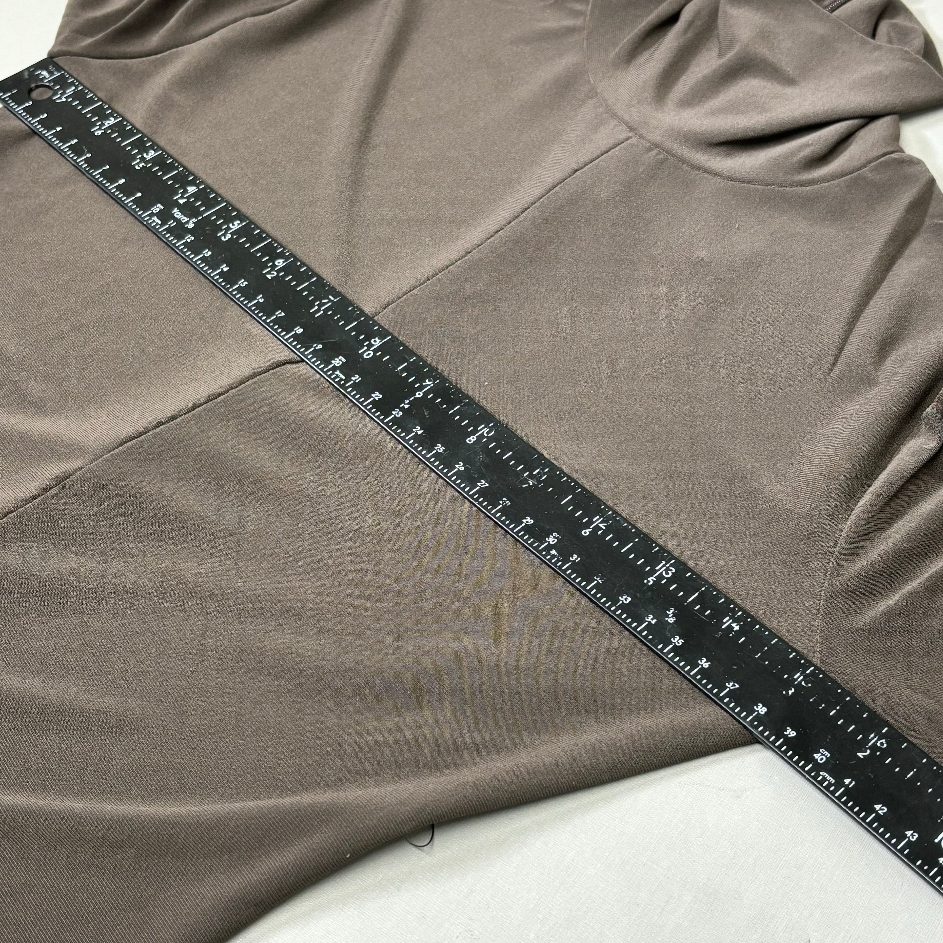 NORMA KAMALI Slim Fit Turtleneck Catsuit w/ Footsie Women's Sz XS/34 Chocolate