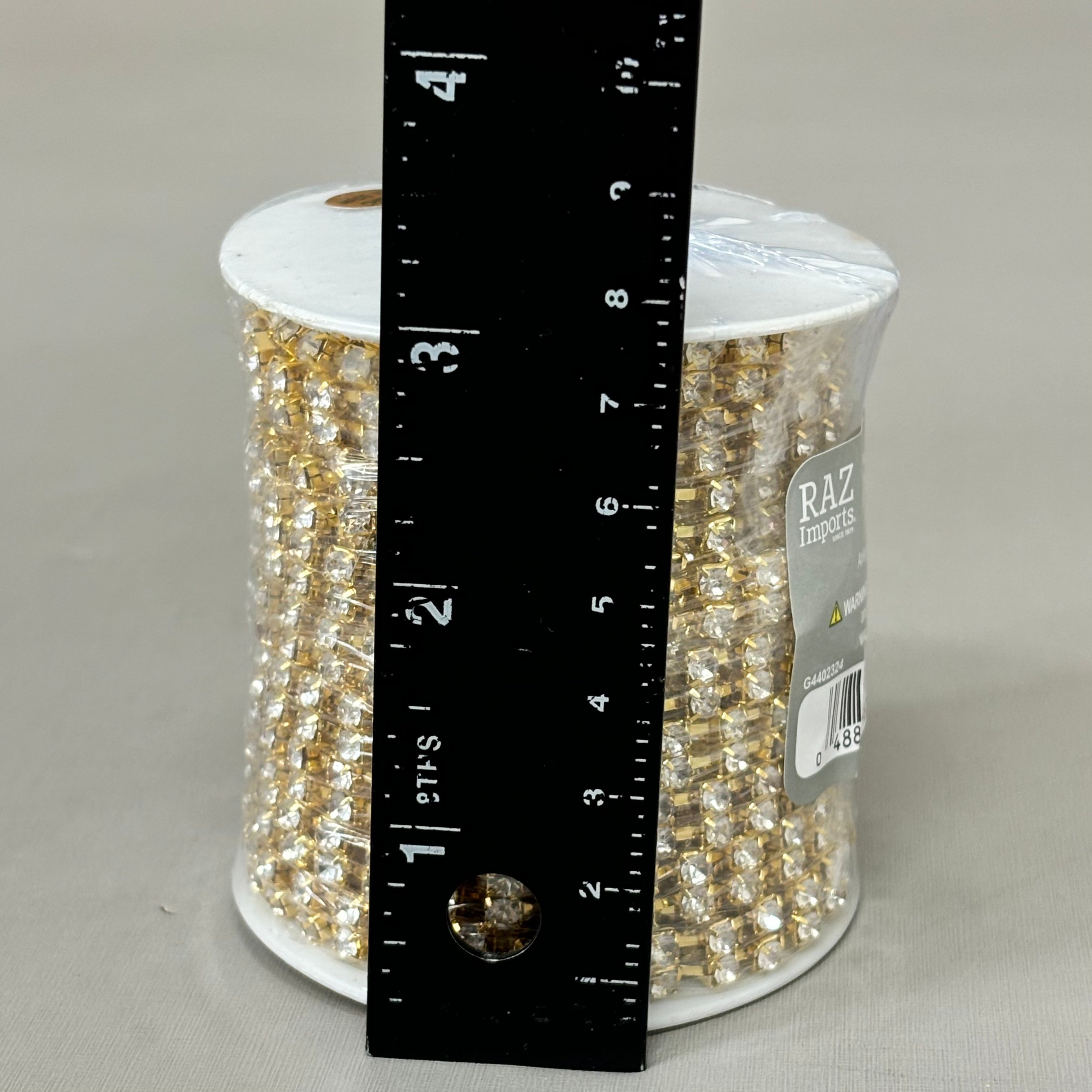 RAZ IMPORTS Christmas Tree Garland Metal 10 Yard Gold Sparkle Rhinestone G4402324