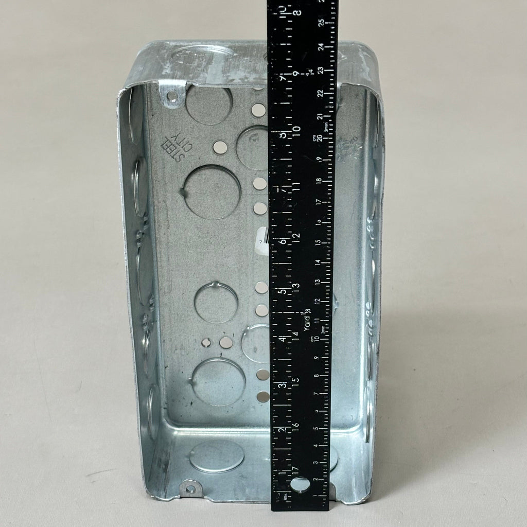 STEEL CITY Deep Box Galvanized Steel 3-GANG 3/4" 2-1/2" Deep 3/4" & 1" H3BD3/4 1