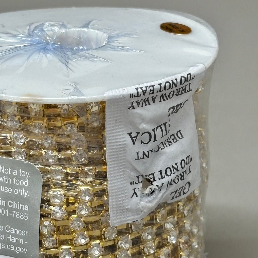 RAZ IMPORTS Christmas Tree Garland Metal 10 Yard Gold Sparkle Rhinestone G4402324