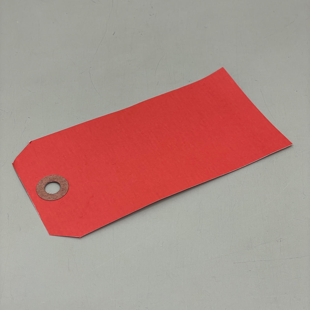 1,000 Shipping Hang Tags Red 13 Pt. Cardstock 4 3/4" x 2 3/8" 513RED