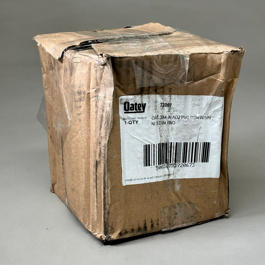 OATEY PVC General Purpose Drains Barrel Assembly Adjust Floor Height 3"x4" 72067