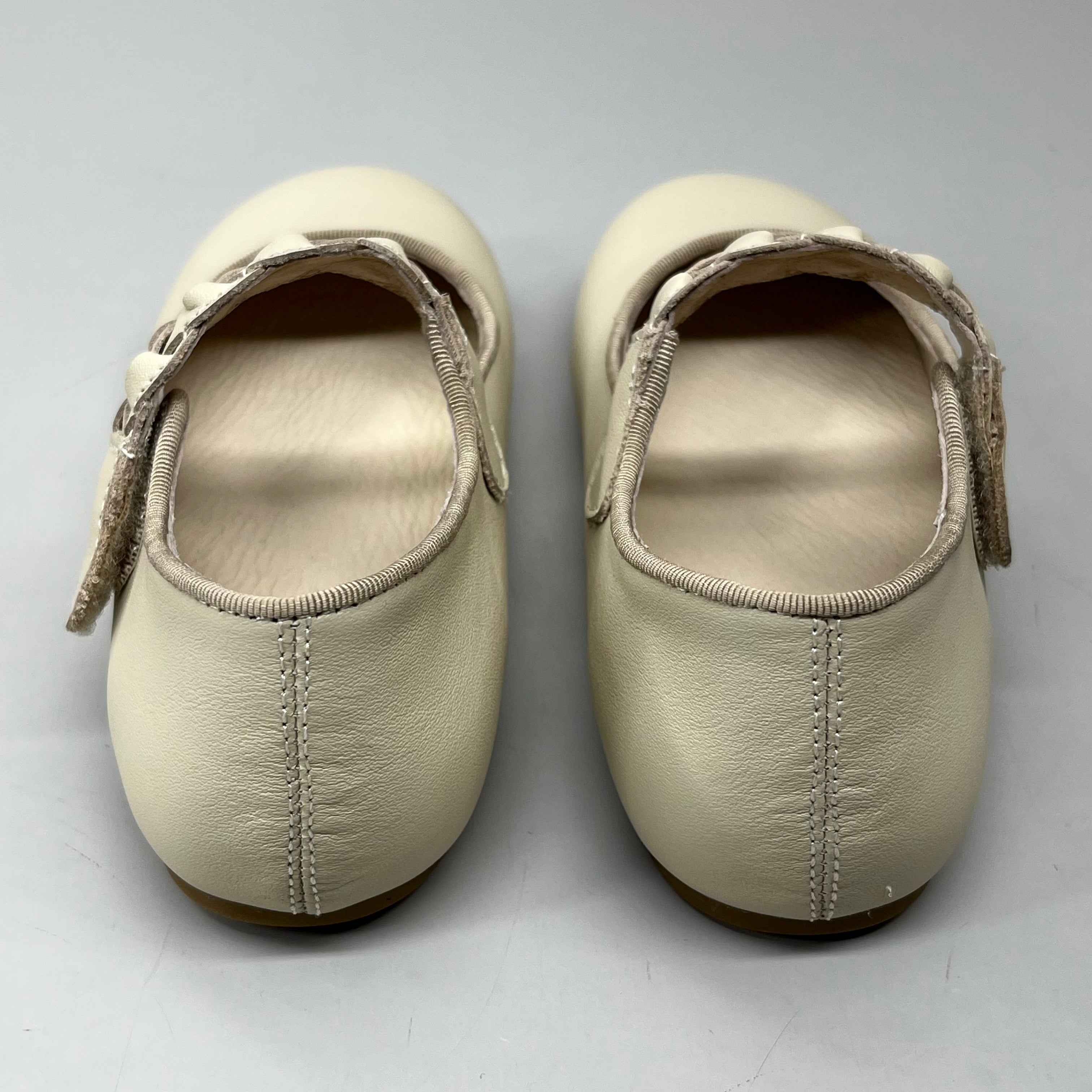 OLD SOLES Lady Plat Braided Strap Leather Shoe Kid’s Sz 28 US 11 Cream #817