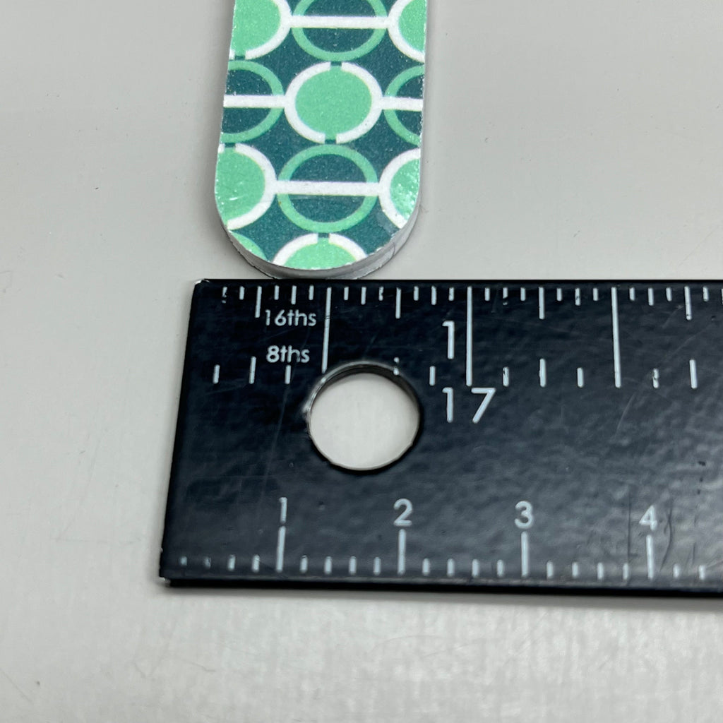 WALGREENS (4 PACK!) Pattern Nail File 7" Green Circles WIC 254462