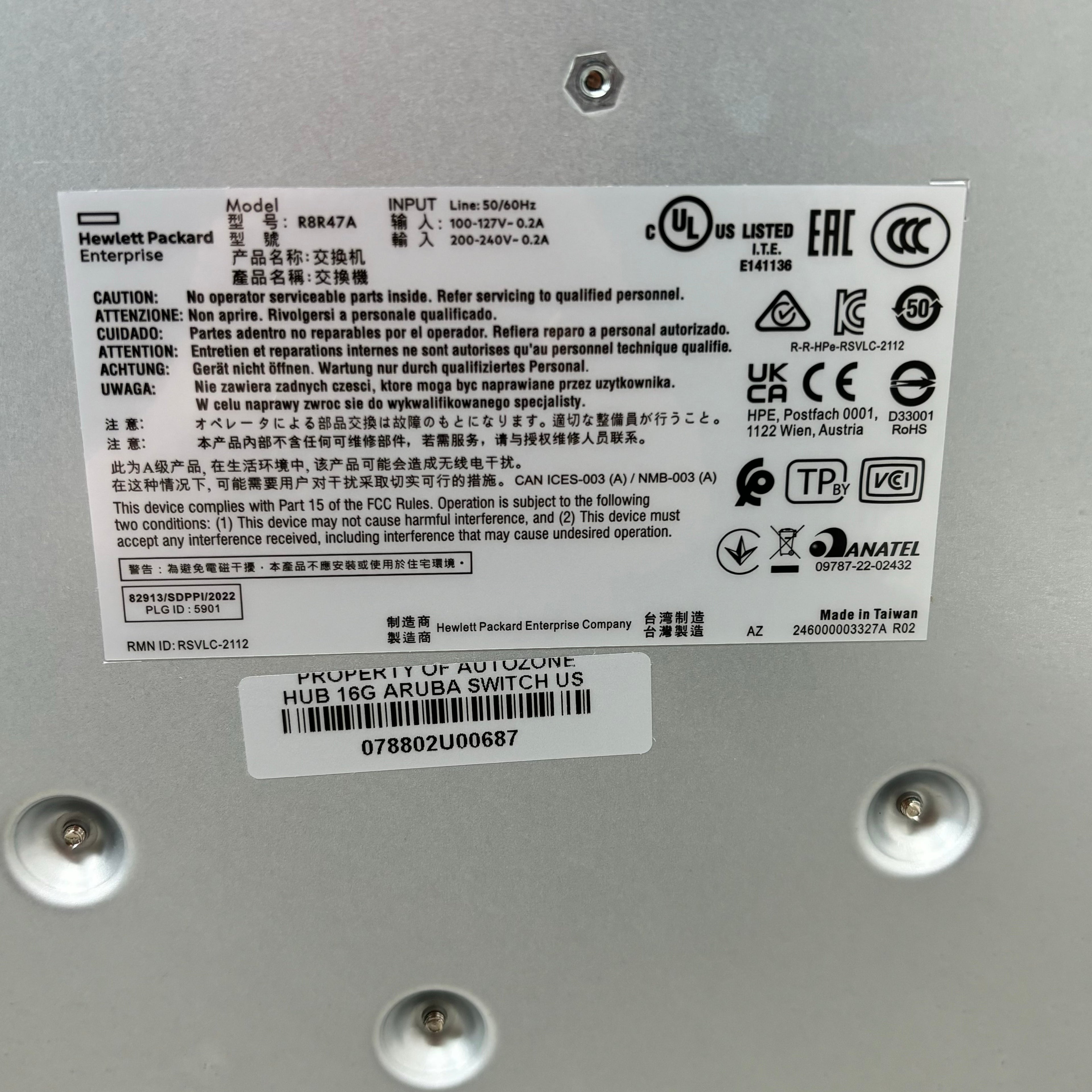ARUBA HPE R8R47-61001 Instant On 1430 16G Switch 16 ports