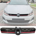 2017-2019 VW Golf MK7 7.5 GTI Style Red Trim Front Bumper Grille ABS