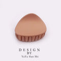 Korean Fashion Design Women Hair Claw Solid Color Hair Crab Retro Square Scrub Hair Clips