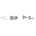 Huitan Minimalist Crystal Cubic Zirconia Stud Earrings | 6 Claws Unisex Fashion Jewelry