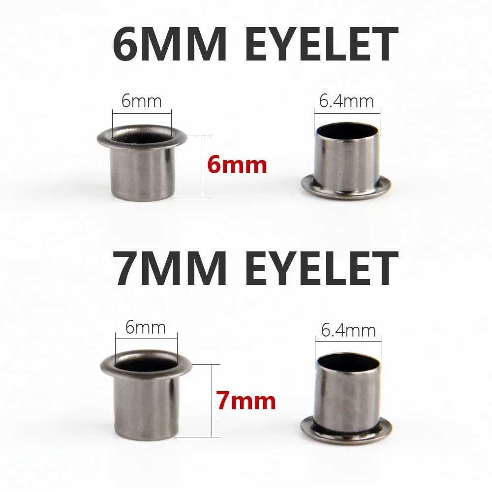 100pcs Kydex Sheath Eyelets 6mm 7mm Rivet Kit | DIY Hand Tool Parts