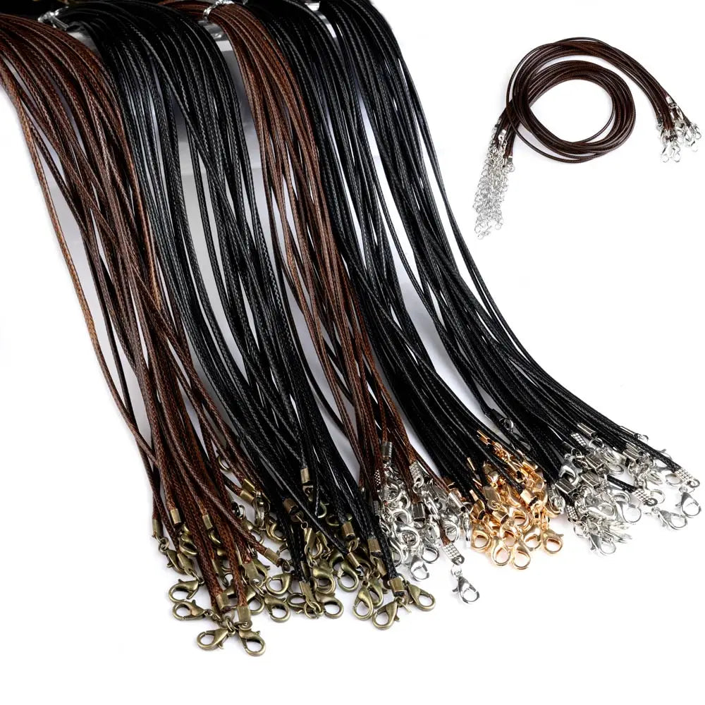 Leather Cord Necklace Kit 45cm + 5cm Extender | Jewelry Making Findings