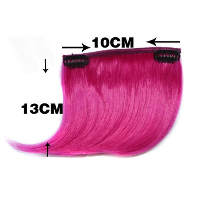 Colorful Clip In Bangs Hair Extensions | High Temperature Fiber Hair Pieces for Women
