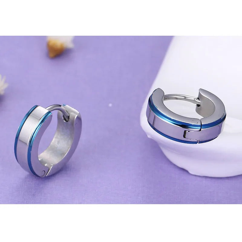 VNox Small Stainless Steel Hoop Earrings | Trendy Hypoallergenic Earrings for Women and Men