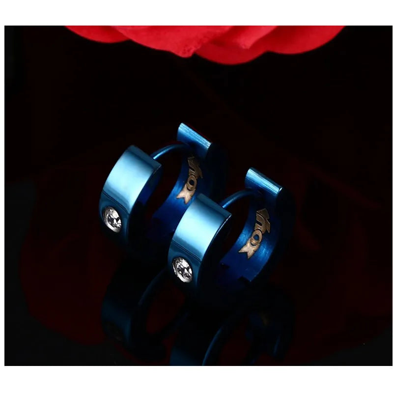 Stainless Steel Hoop Earrings for Women | Cubic Zirconia Huggie Ear Cuff