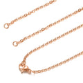 5pcs 2mm Cross Chain Necklaces for DIY Jewelry Making | 316 Stainless Steel Gold