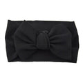 Fashion Trend Big Modern Baby Bow Accessories For Toddler Girls In Solid Bow Hairband Stretch Turban Knot Head Wrap Color  for Kids