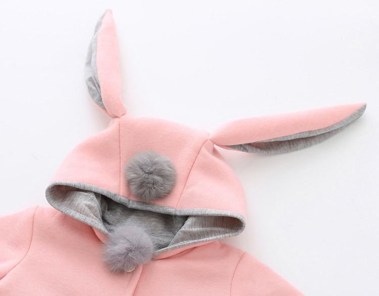 Baby Girls Coat Winter Spring Baby Girls Princess Coat Jacket Rabbit Ear Hoodie Casual Outerwear For Girl Infants Clothing Jacket Luxury Style