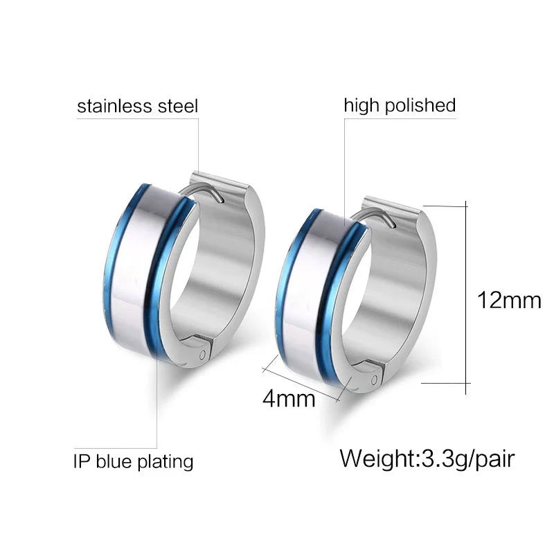 VNox Small Stainless Steel Hoop Earrings | Trendy Hypoallergenic Earrings for Women and Men