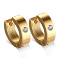 Stainless Steel Hoop Earrings for Women | Cubic Zirconia Huggie Ear Cuff