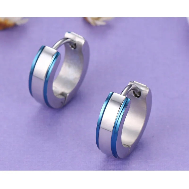 VNox Small Stainless Steel Hoop Earrings | Trendy Hypoallergenic Earrings for Women and Men