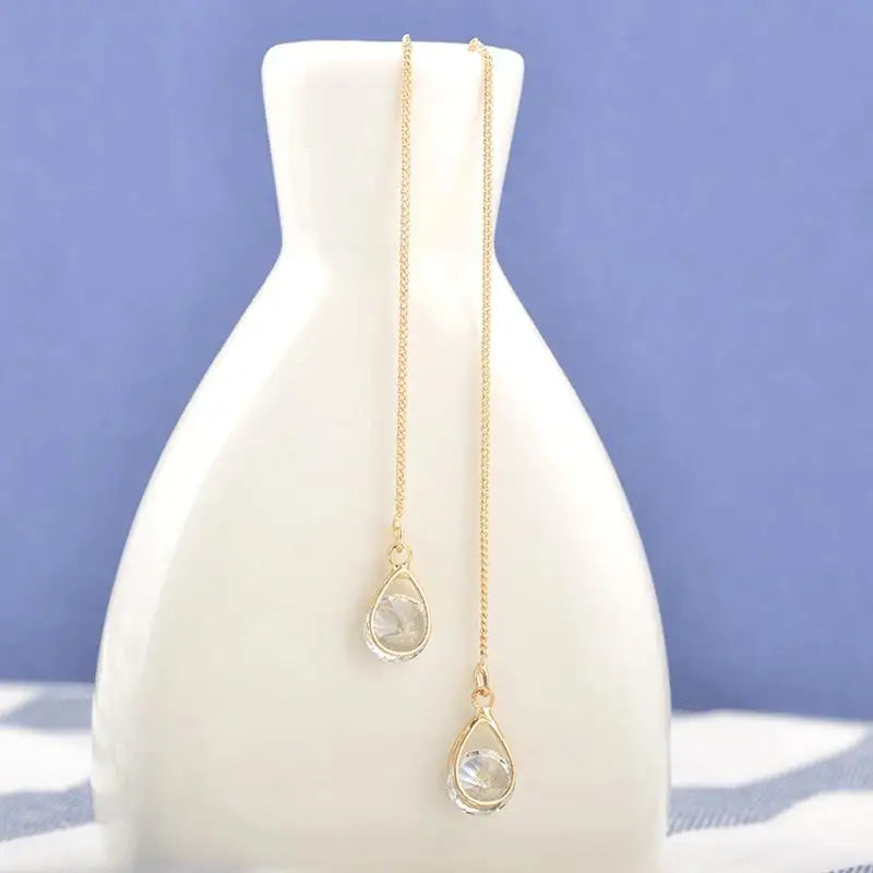 Silver Drop Tassel Earrings | Fashion Jewelry for Women