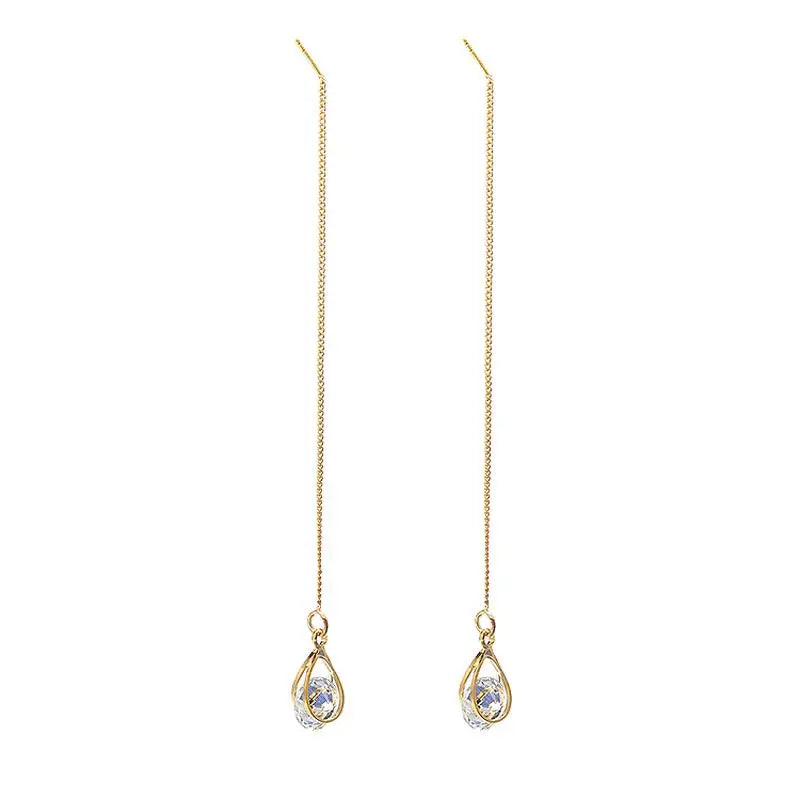 Silver Drop Tassel Earrings | Fashion Jewelry for Women