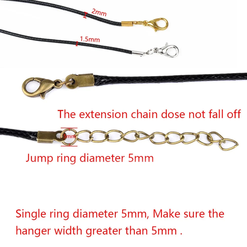 Leather Cord Necklace Kit 45cm + 5cm Extender | Jewelry Making Findings
