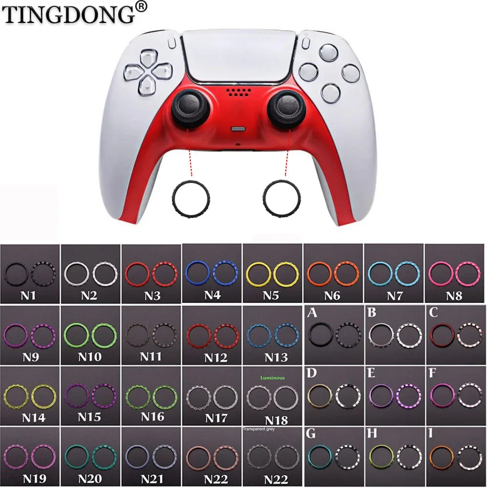 2pcs Replacement Accent Rings For PS5 Controller | DualSense 5 Gamepad Accessories
