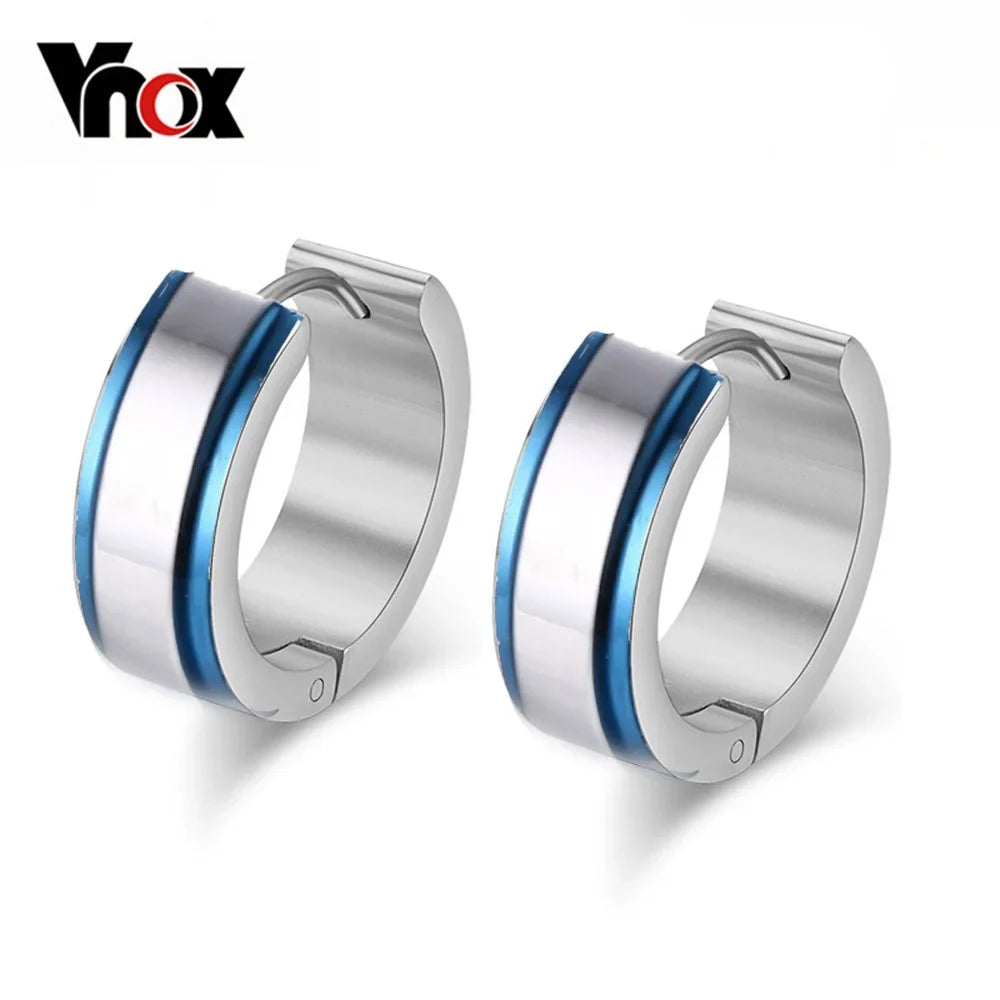 VNox Small Stainless Steel Hoop Earrings | Trendy Hypoallergenic Earrings for Women and Men