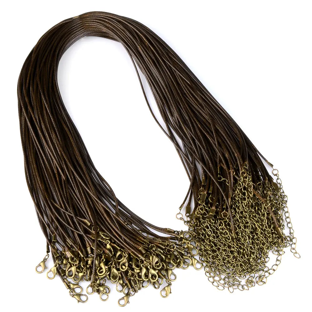 Leather Cord Necklace Kit 45cm + 5cm Extender | Jewelry Making Findings