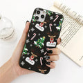Christmas Beautiful Santa Phone Case For iPhone 13 14 12 11 Pro Max Mini 14Plus Soft Silicone Cover Christmas Silicone Mobile Phone Case Protective Case Comfortable Case for iPhone