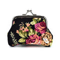 Canvas Mini Coin Purse Wallet | Floral Small Bag for Women and Girls