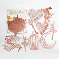 Yoofun 10pcs Vintage Gliding Stickers | Gold Flower Butterfly Lace Scrapbook Paper