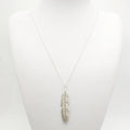 VOQ Feather Pendant Necklace for Women | Trendy Long Chain Jewelry Gift
